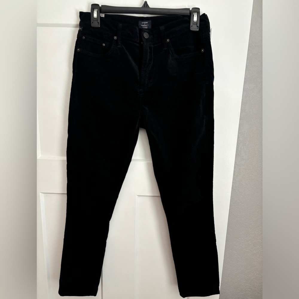 Citizen of Humanity - black velvet rocket crop skinny size 28